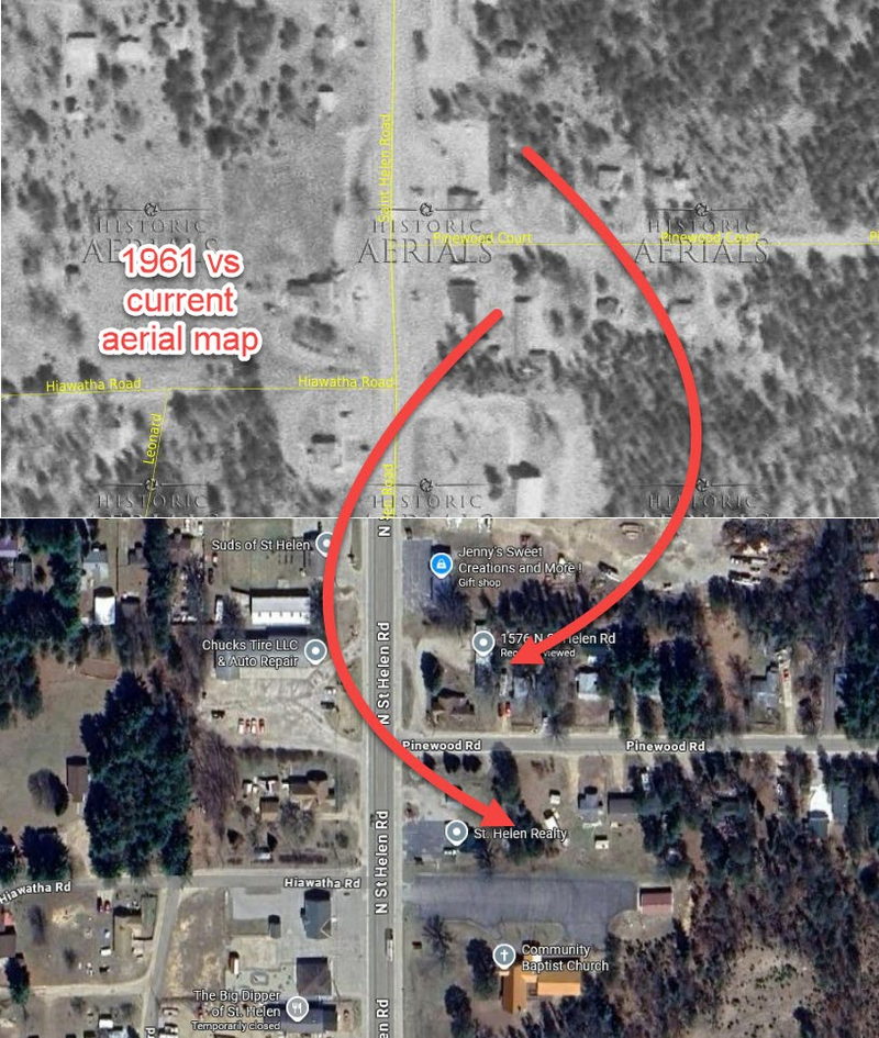 Restwel Motel - Aerial Map Comparison (newer photo)